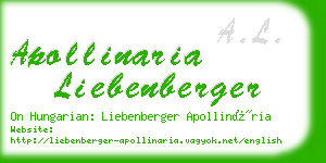 apollinaria liebenberger business card